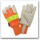 Hi-Vis Leather Gloves<br> With Thinsulate™